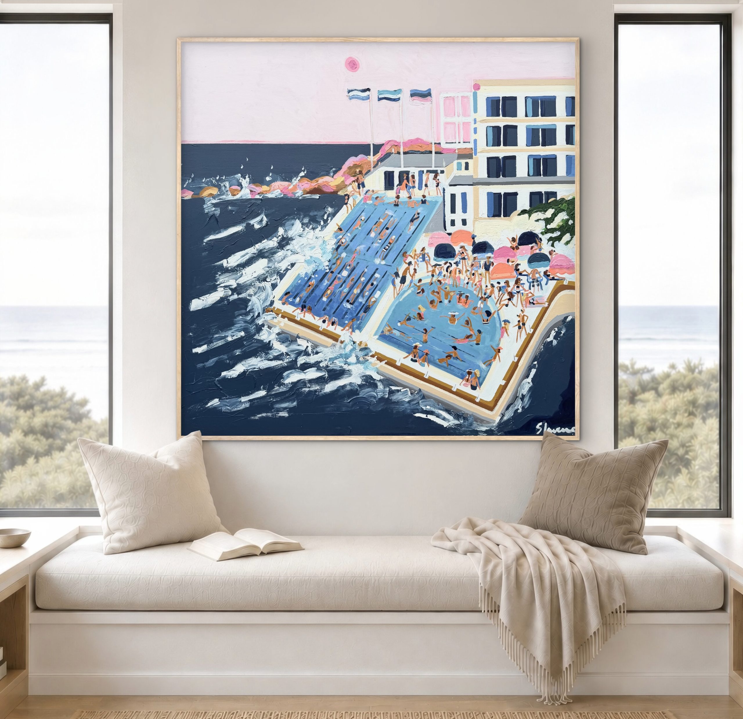 Big Bondi 126x126cm framed - Image 5