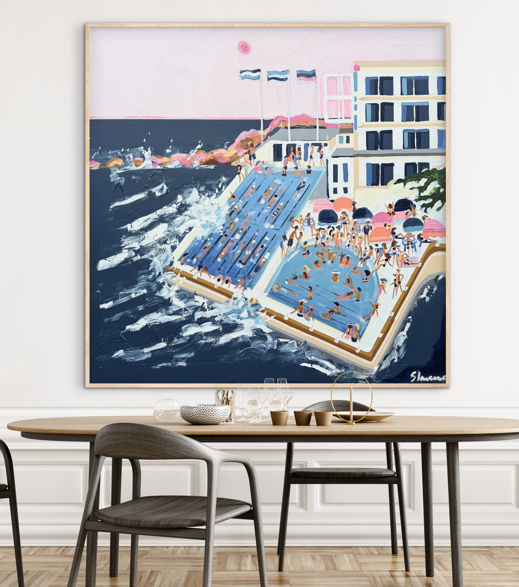 Big Bondi 126x126cm framed - Image 3