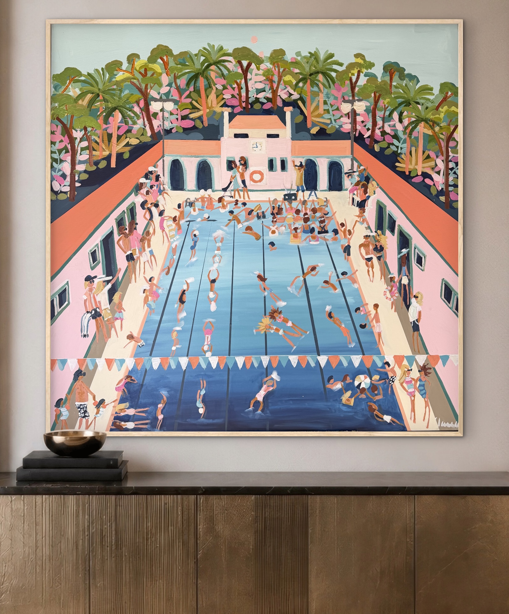 Manuka Pool 126x126cm framed - Image 2