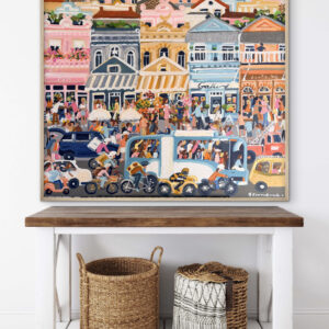 Street Life 106x106 framed