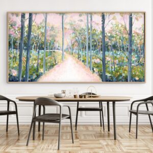 Forest Pathways 187x97 framed large textured abstract