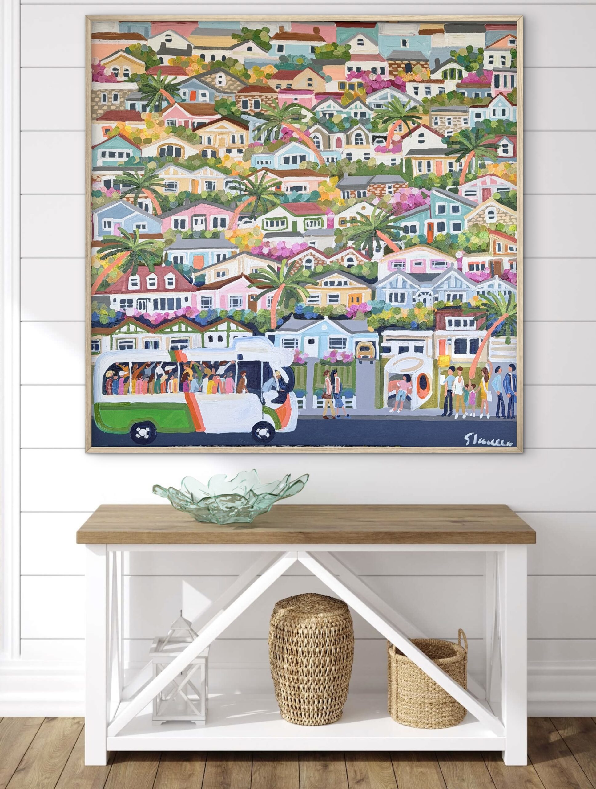 Bus Trips 106x106 framed