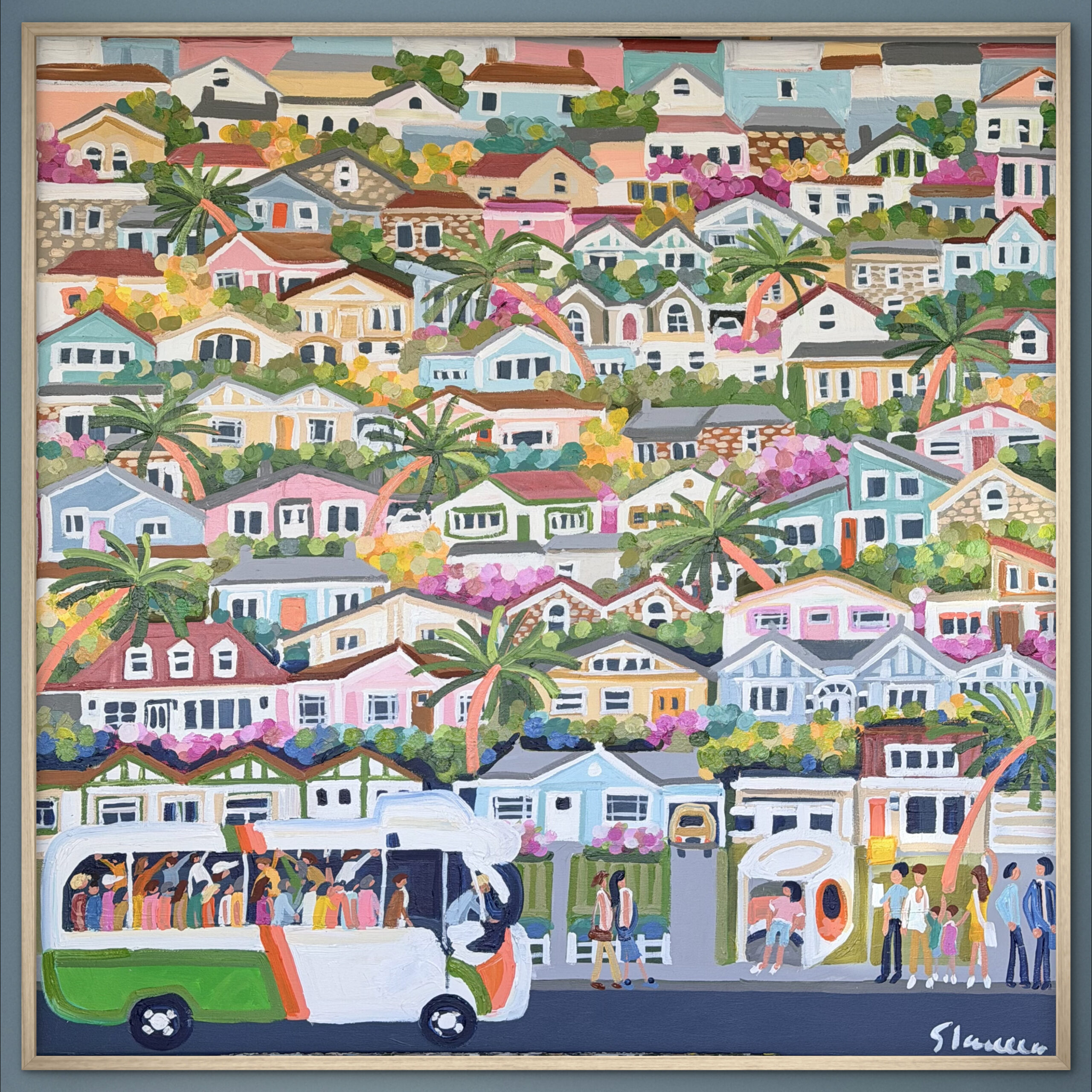 Bus Trips 106x106 framed - Image 2
