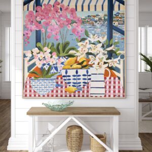 Yacht Club Views framed 126x126