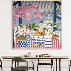 Yacht Club Views framed 126x126