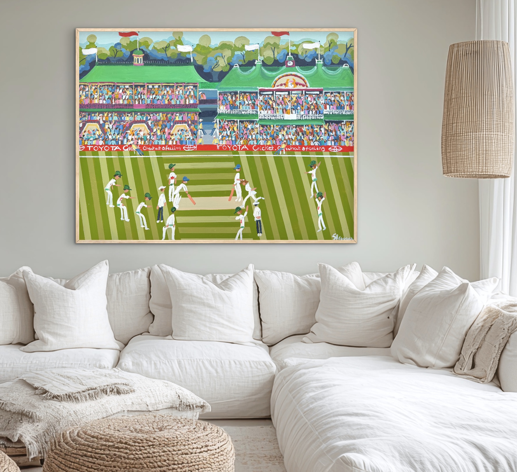 SCG Cricket 126x96 framed cricket scene - Image 6