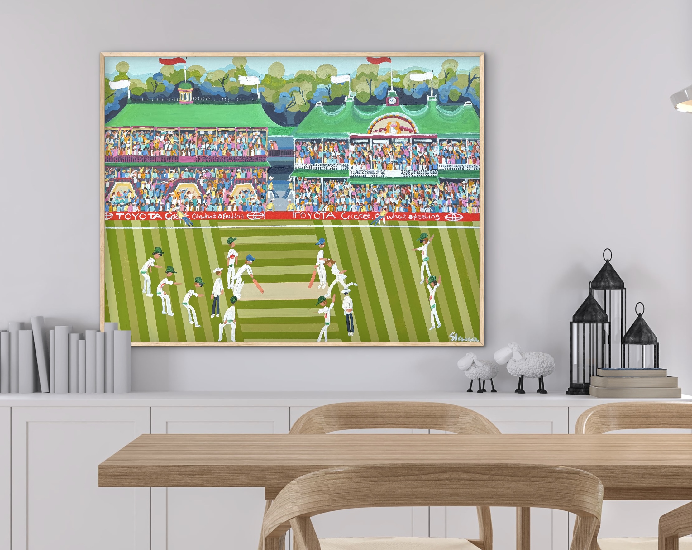 SCG Cricket 126x96 framed cricket scene - Image 5