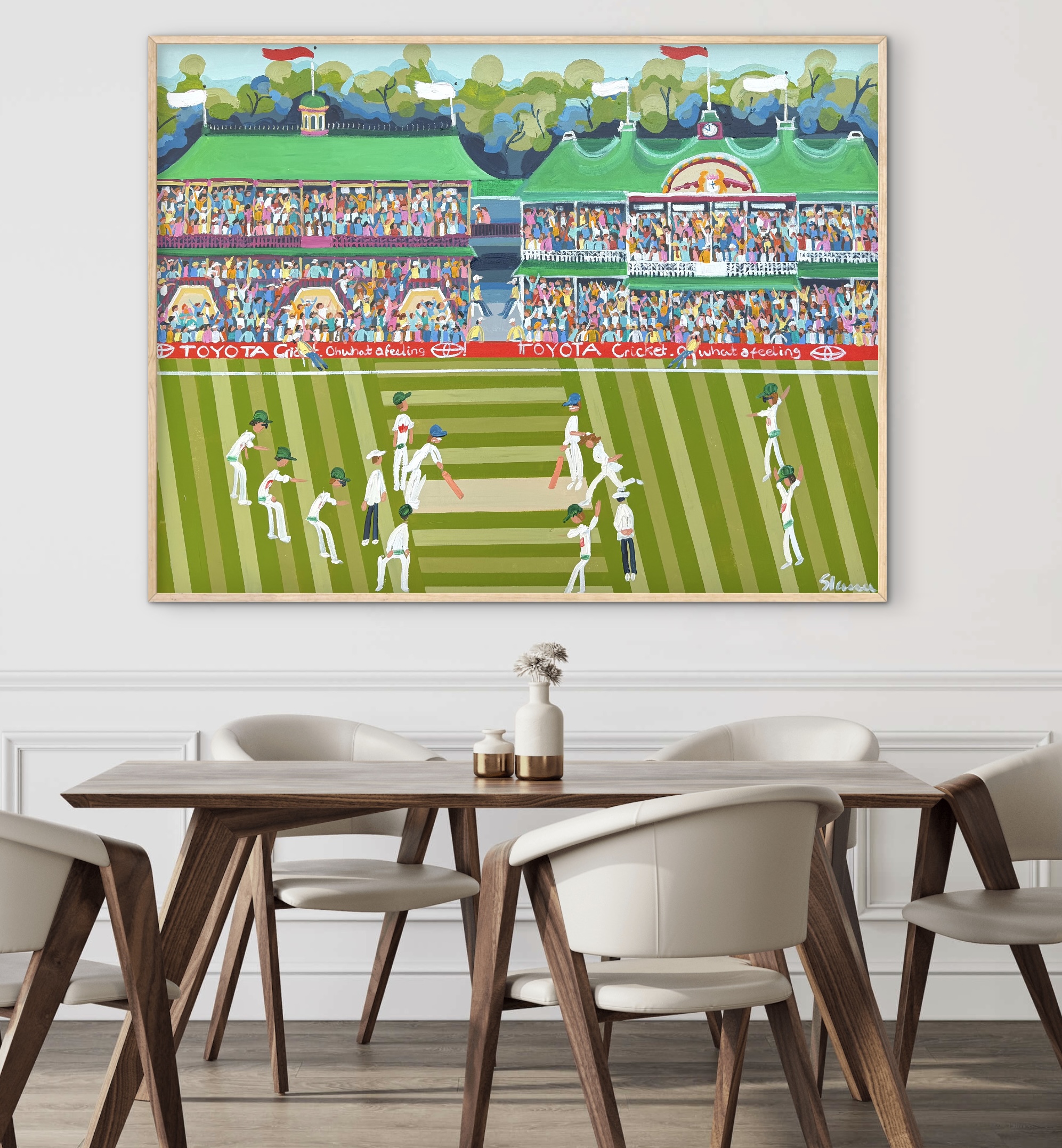 SCG Cricket 126x96 framed cricket scene - Image 4