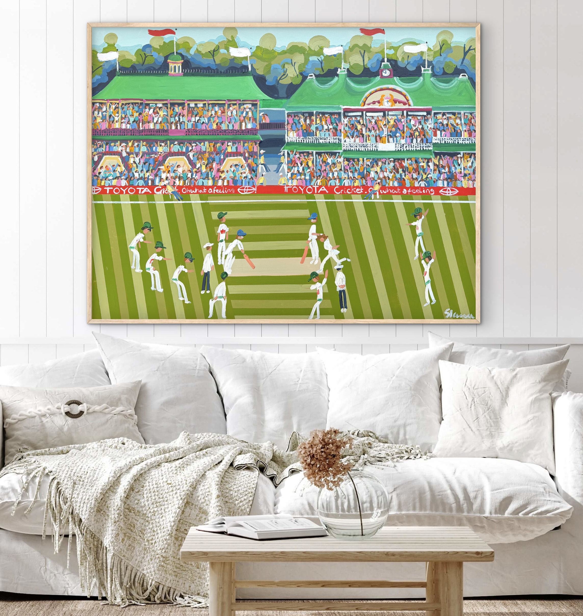 SCG Cricket 126x96 framed cricket scene - Image 3