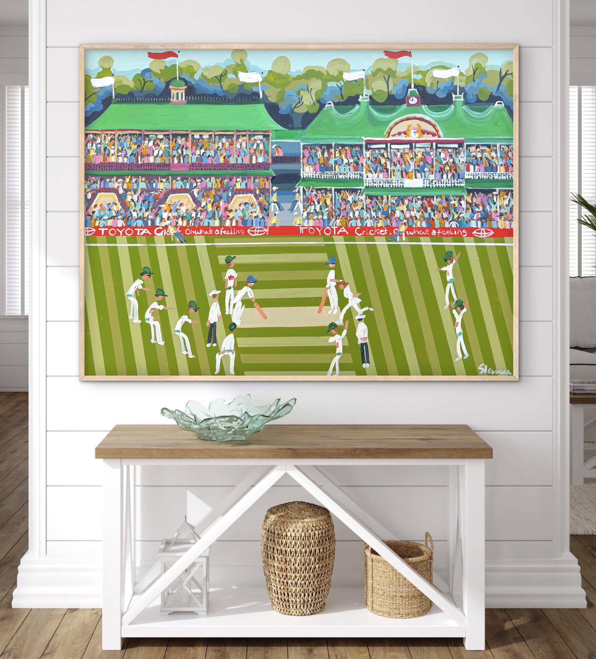SCG Cricket 126x96 framed cricket scene