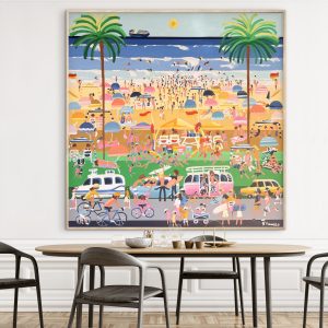 Busy Saturdays 146 x 146cm framed