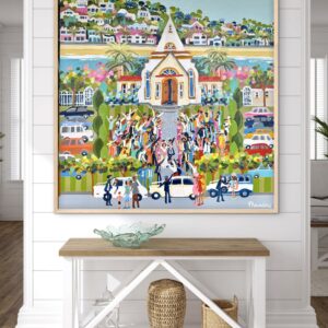 Coastal Wedding 106x106 framed