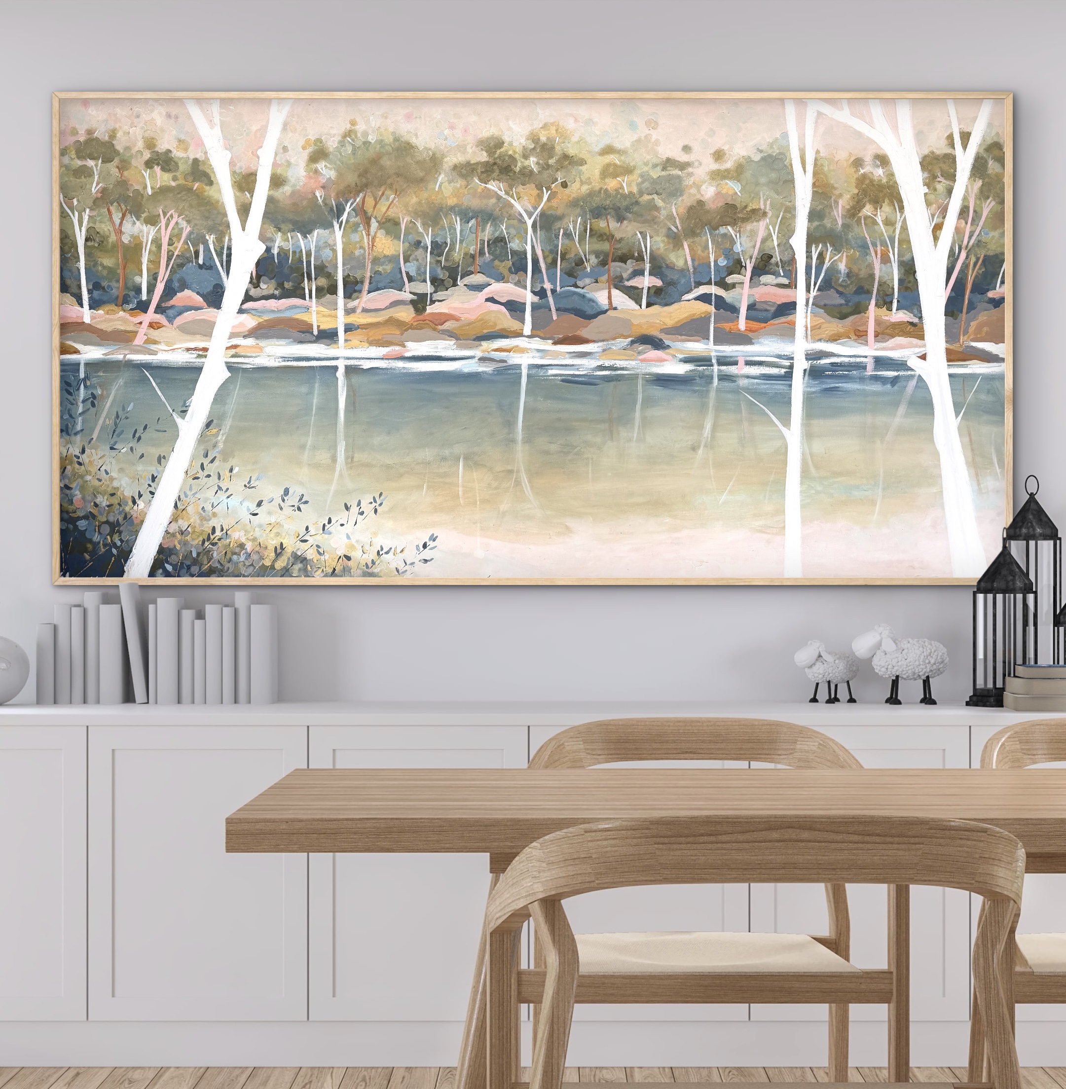 Coastal Harmony 187x97 framed large textured abstract - Image 6