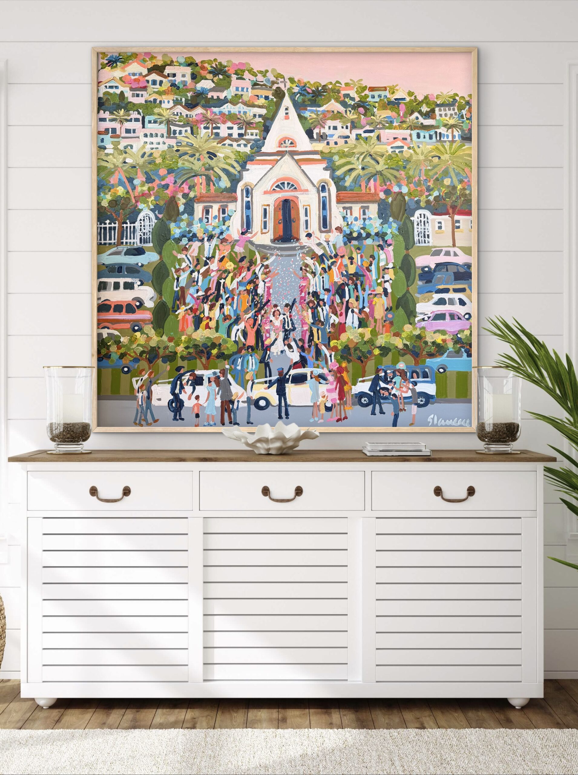 The Wedding 106x106cm framed - Image 3