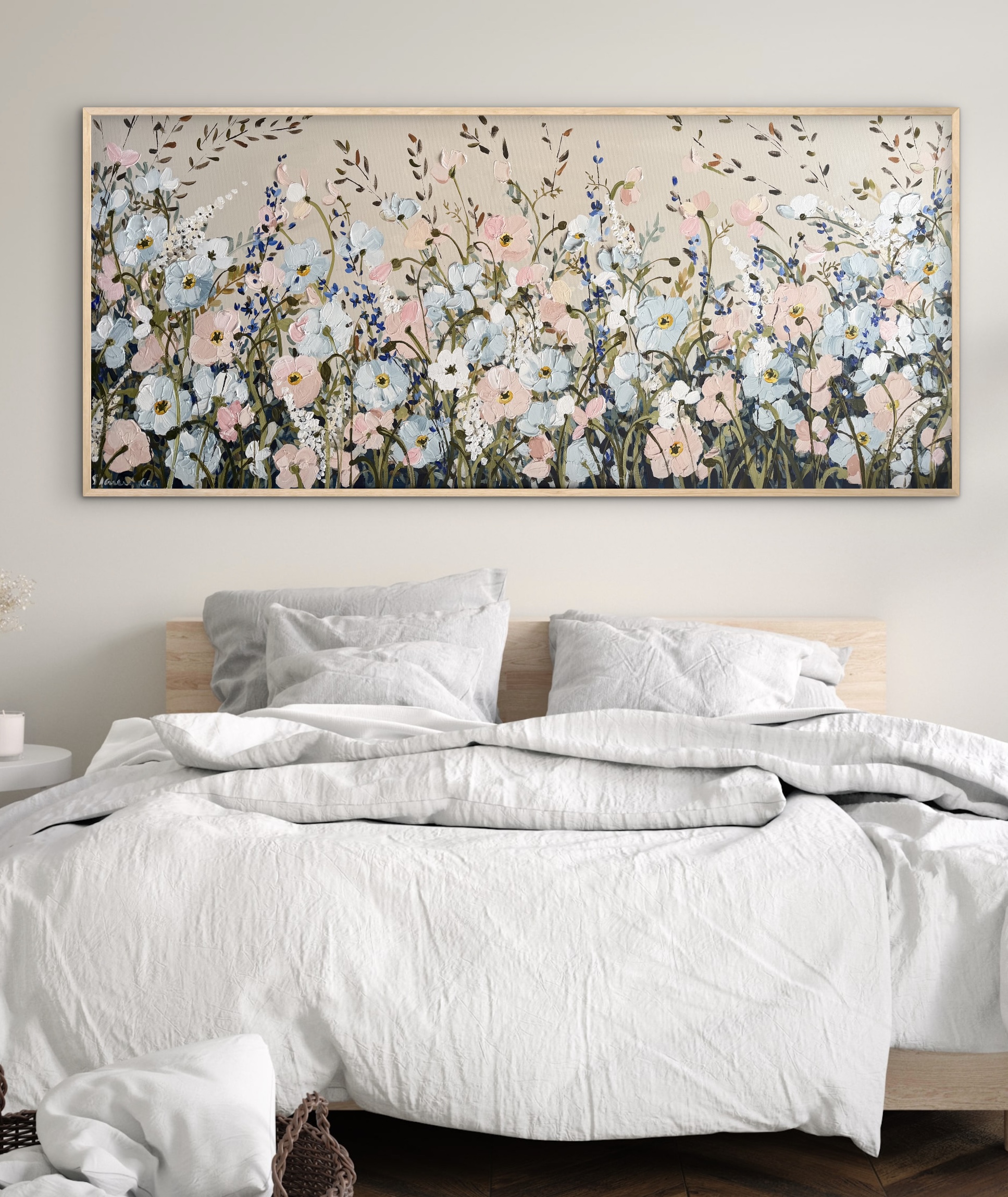 Coastal Poppies 157x67cm framed - Image 3