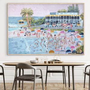 Where I’d Rather Be 157x107 framed large abstract beachscape