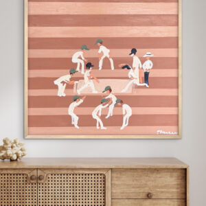 Cricket Club 66x66 framed cricket scene