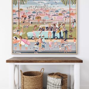 The Boys Of Summer 106x106 framed beachscape