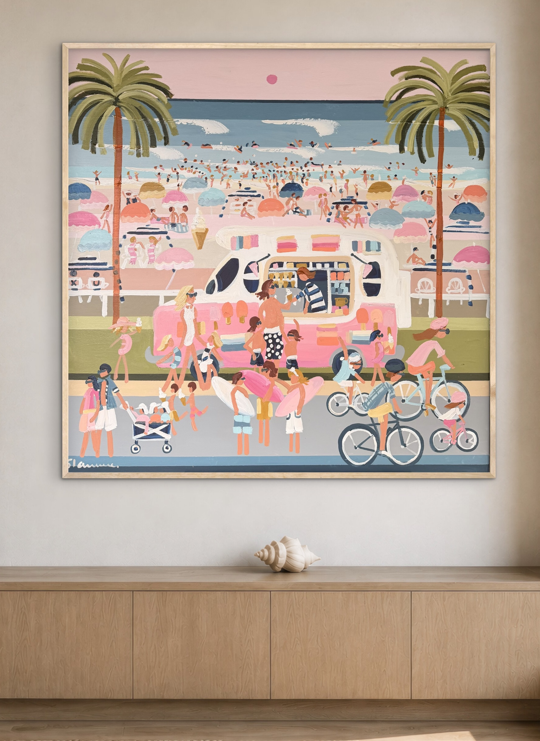 Mr Whippy 106x106 cm framed - Image 5