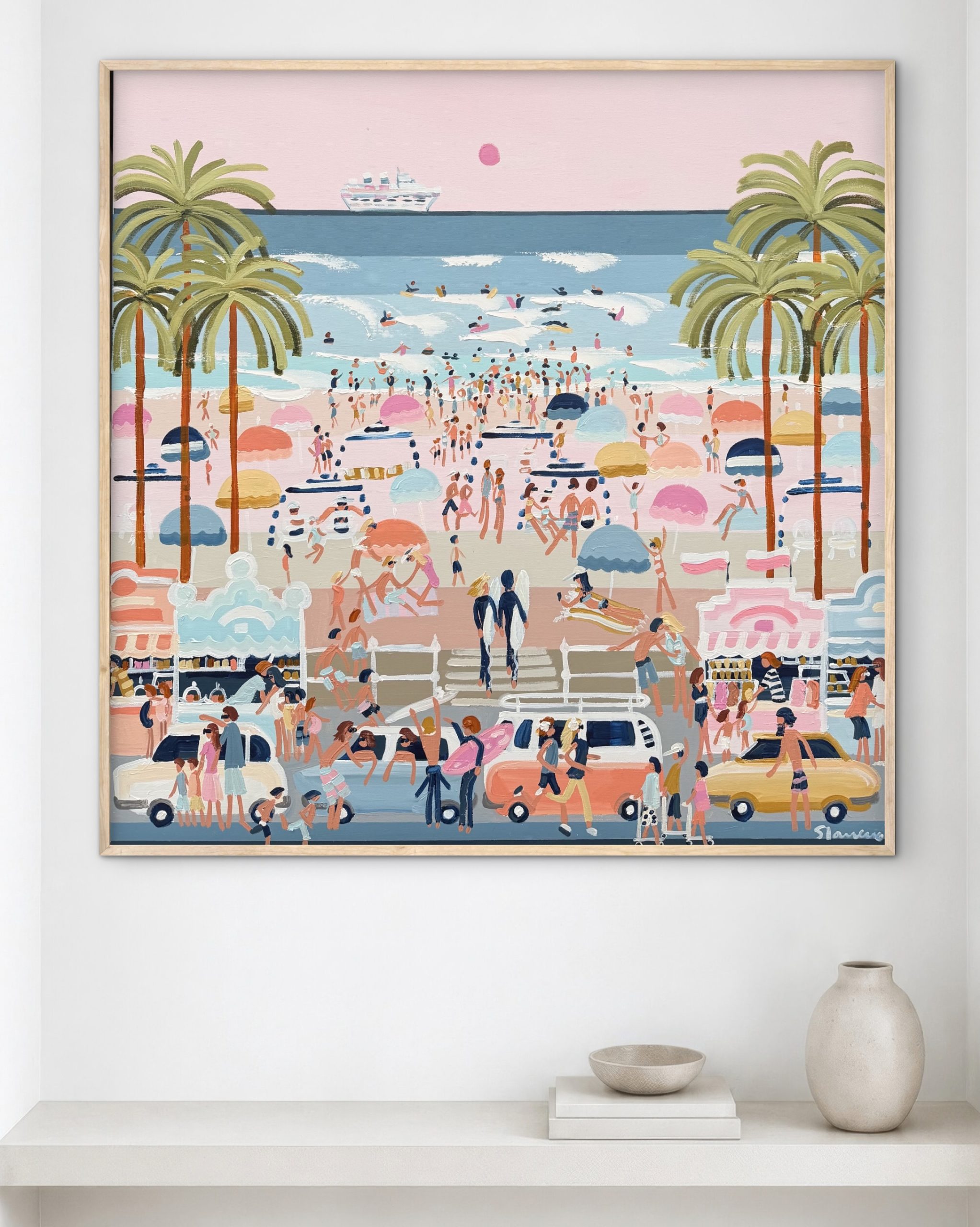 Palm Beach 106x106 cm framed
