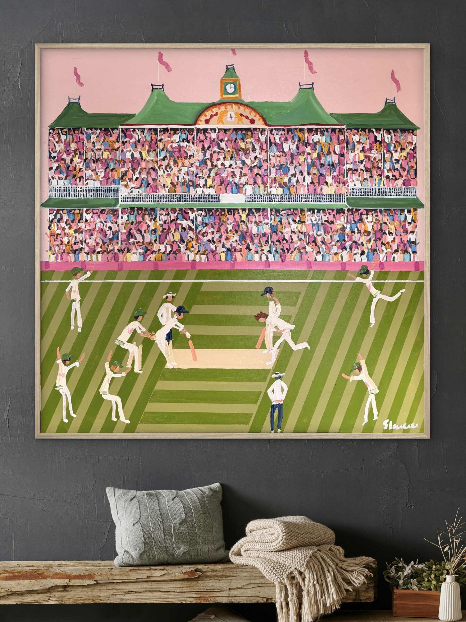 Pink Test 106x106 cm framed - Image 3