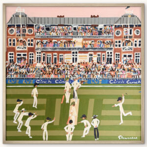 Lords 64x64cm framed cricket scene