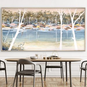 Rock Salt 187x97cm framed large textured abstract