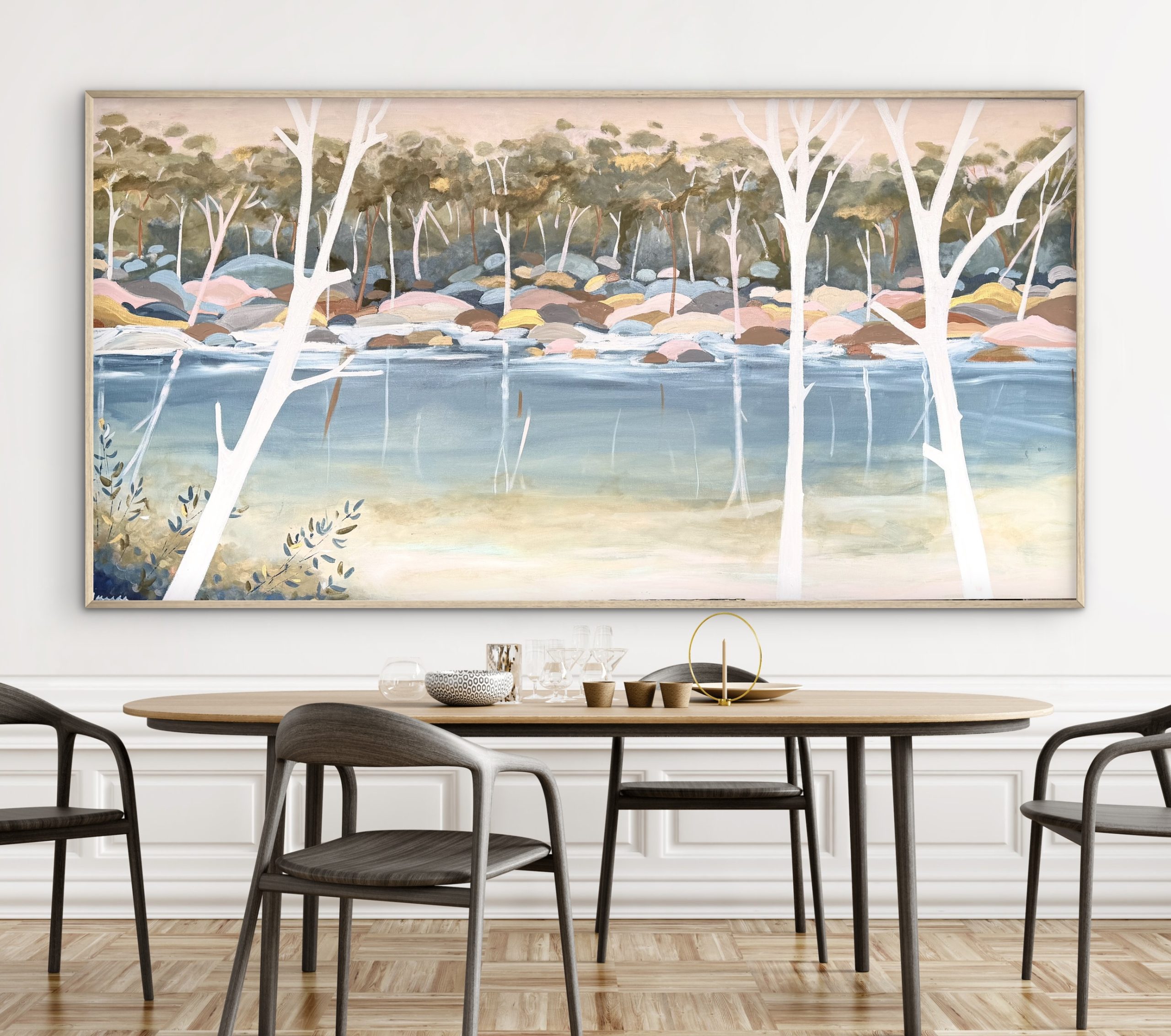 Rock Salt 187x97cm framed large textured abstract