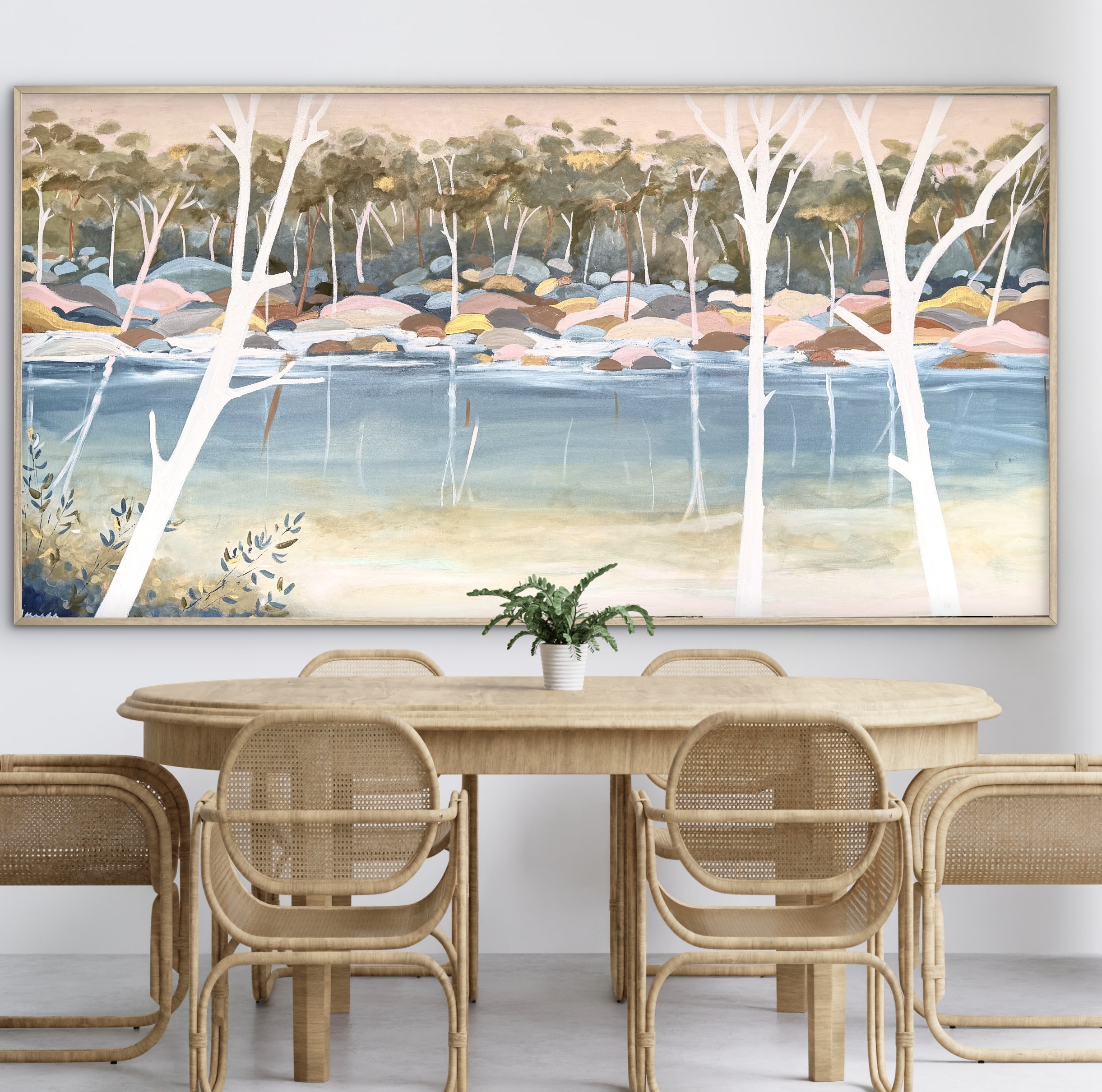 Rock Salt 187x97cm framed large textured abstract - Image 3