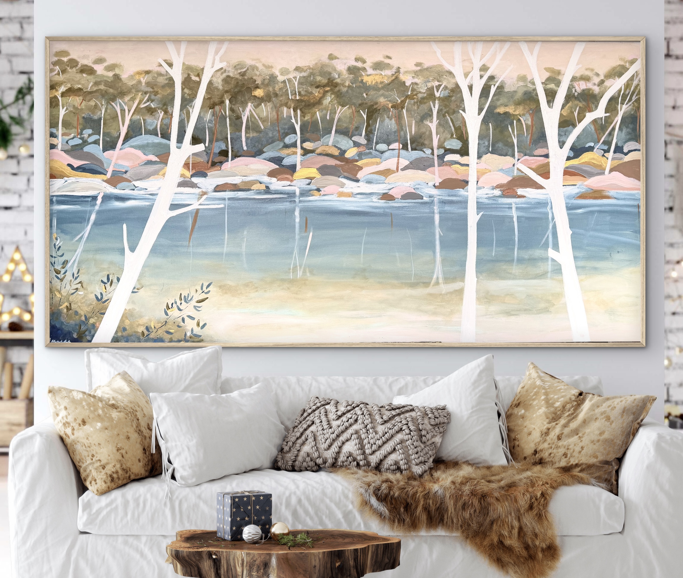 Rock Salt 187x97cm framed large textured abstract - Image 2