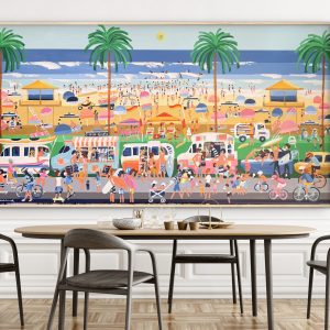 Beaches and Cream 187x97cm framed