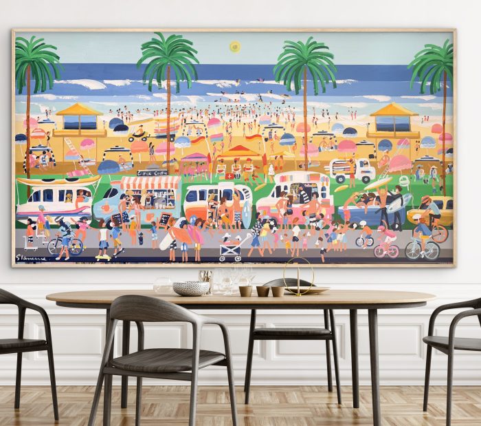 Beaches and Cream 187x97cm framed