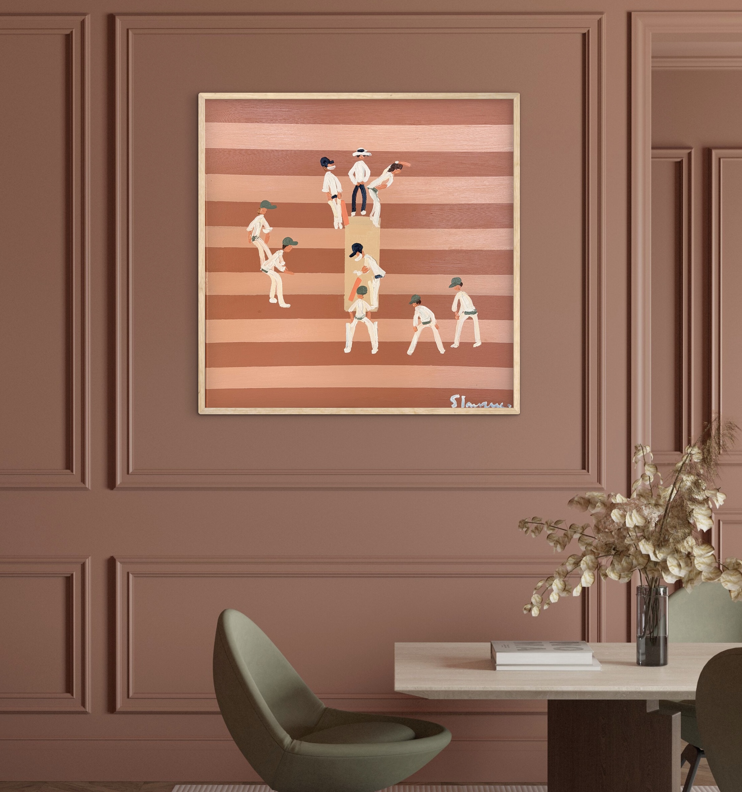 Pink Test 66x66cm framed - Image 3