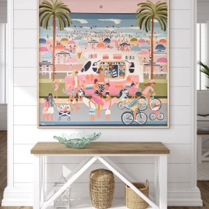 Mr Whippy 106x106 cm framed