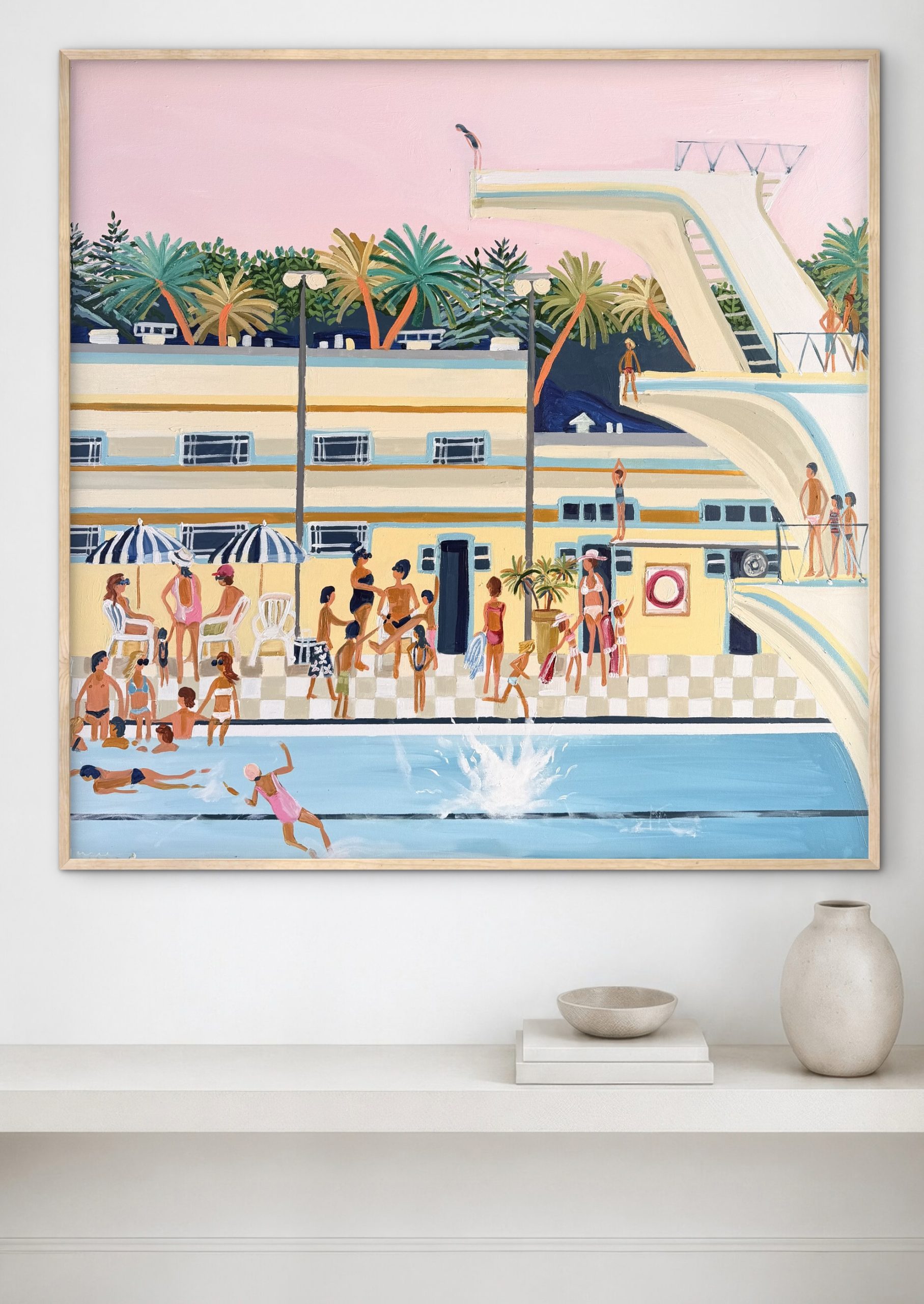 Big Splash 106 x 106cm Framed - Image 5