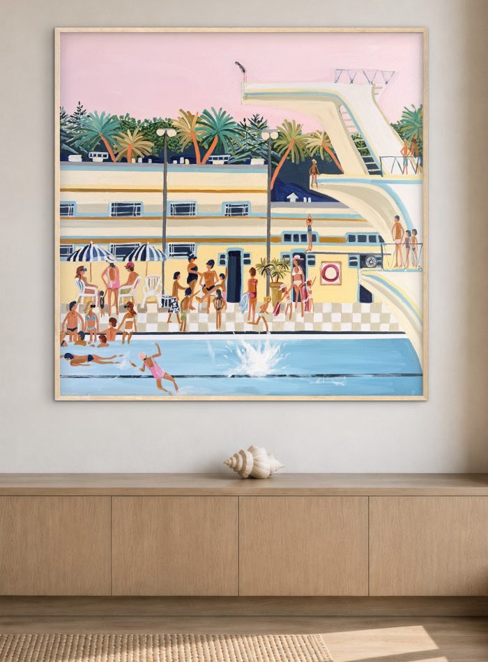 Big Splash 106 x 106cm Framed