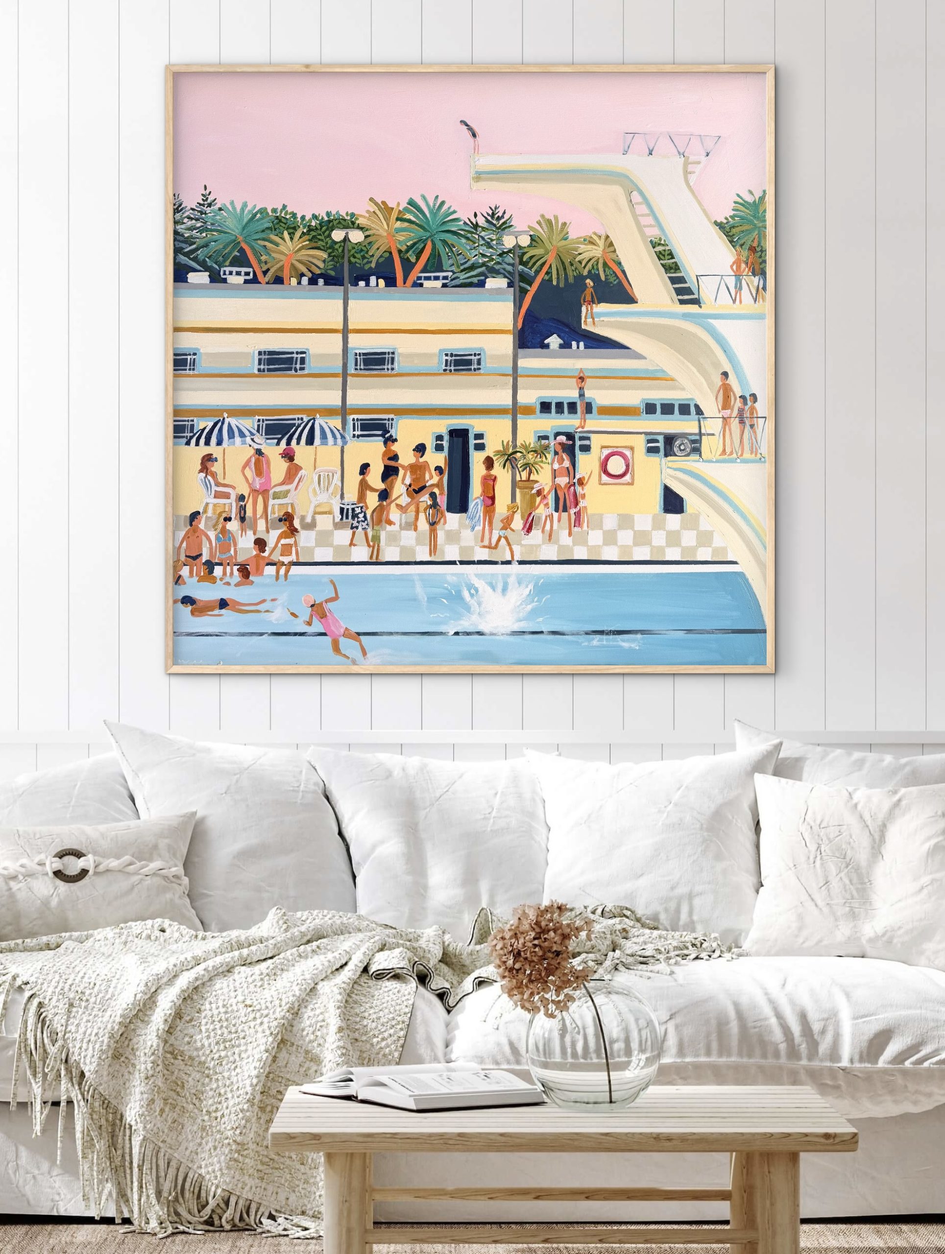 Big Splash 106 x 106cm Framed - Image 2