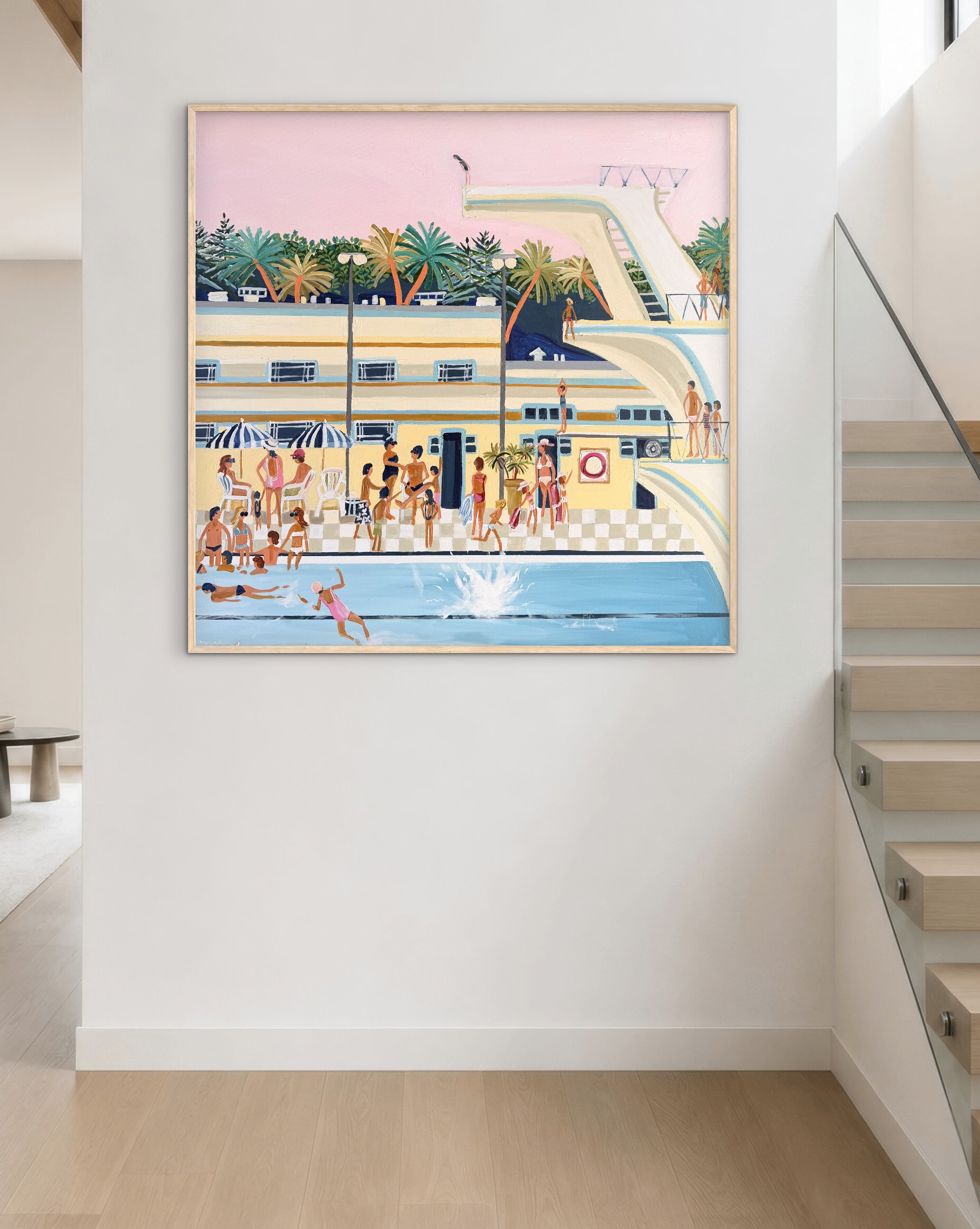 Big Splash 106 x 106cm Framed - Image 3