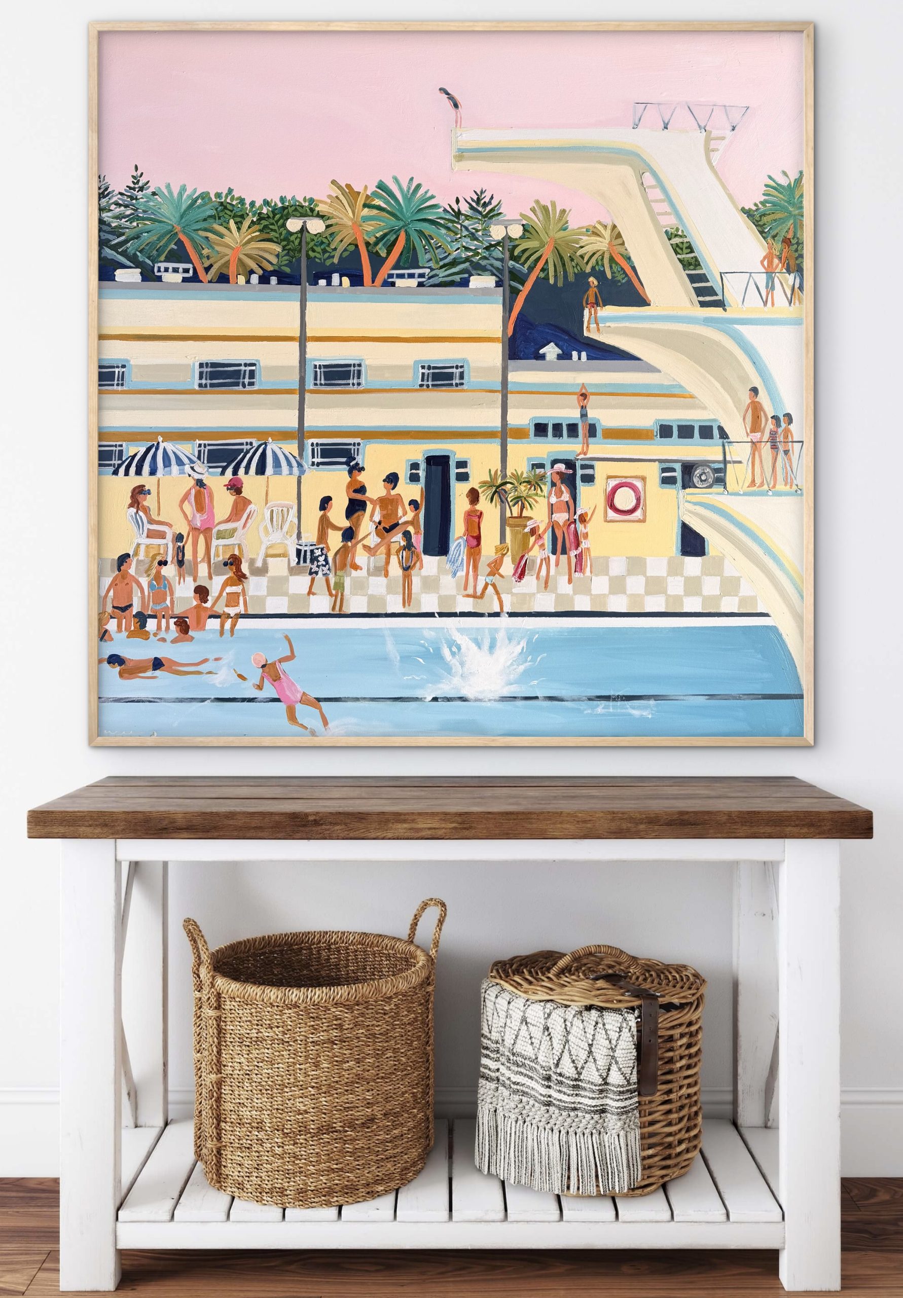 Big Splash 106 x 106cm Framed - Image 6