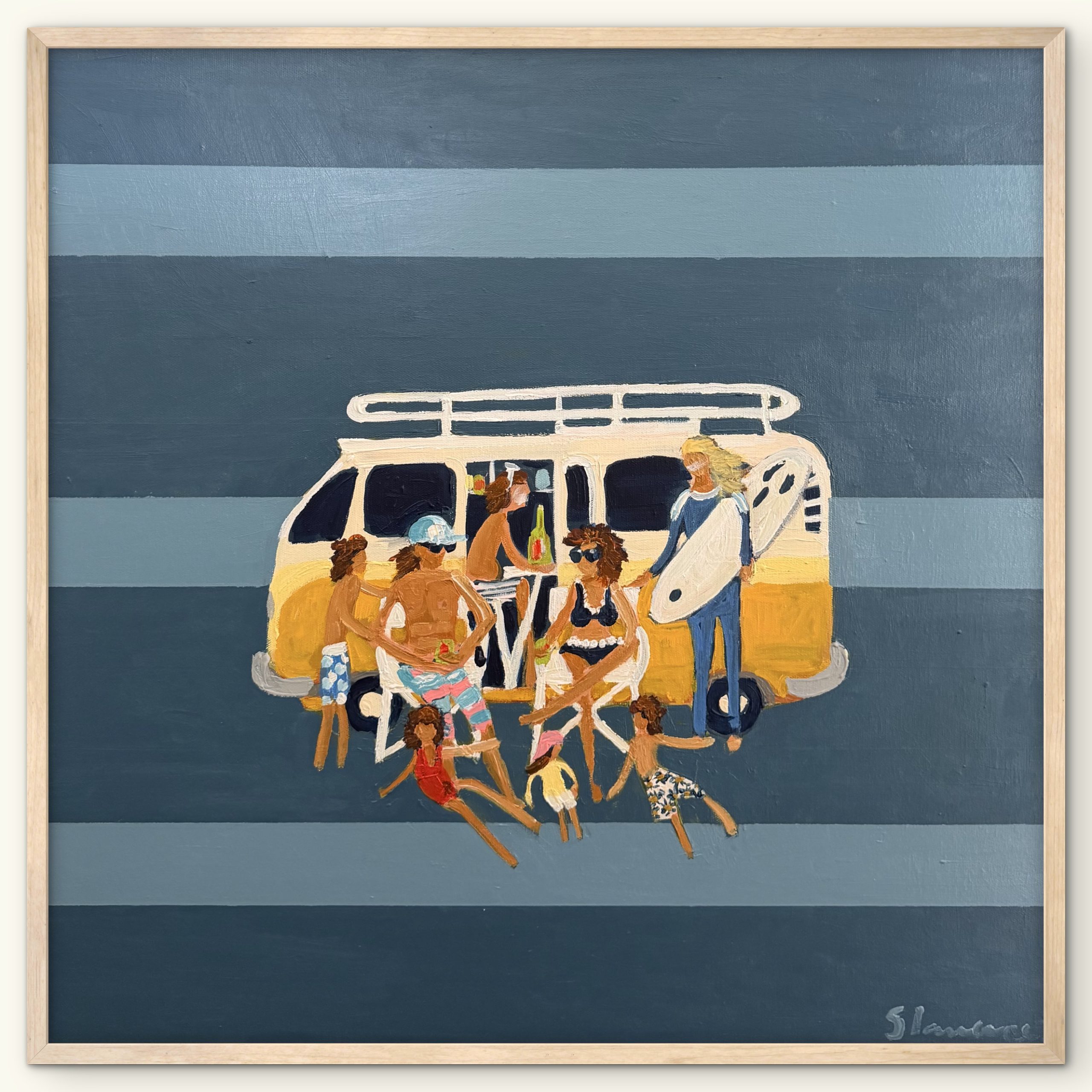 Long Weekend 66 x 66cm framed - Image 2