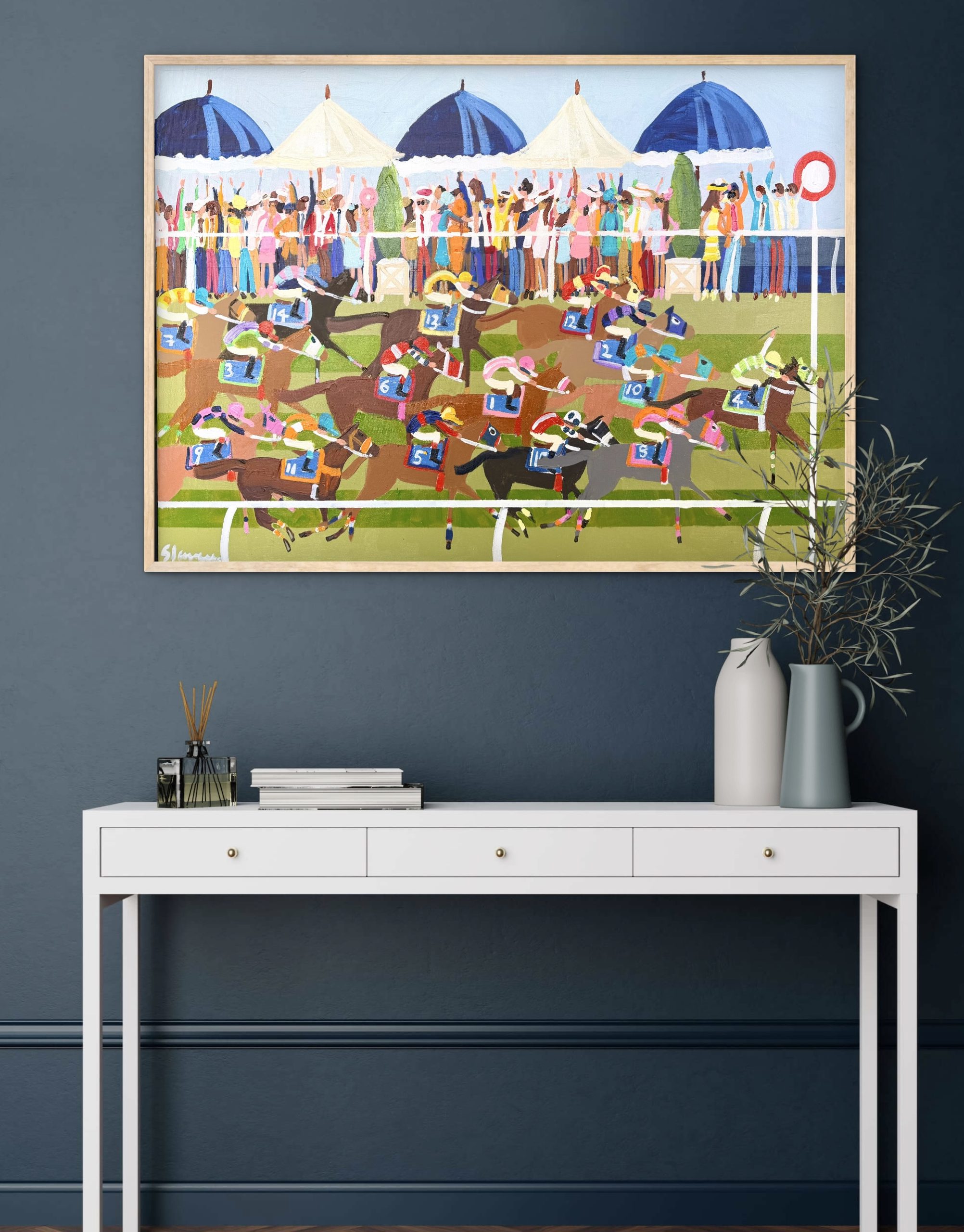 Horse race art