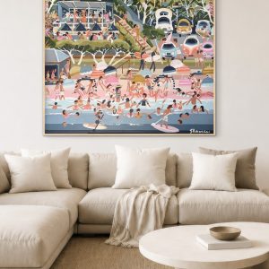 Bar Beach 126 x 126cm framed