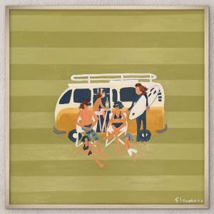 Day Tripping 66 x 66cm framed