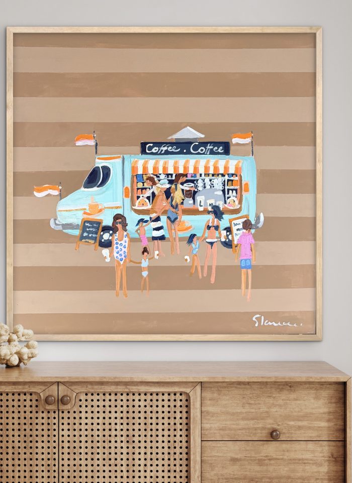 Coffee Club 66 x 66cm framed
