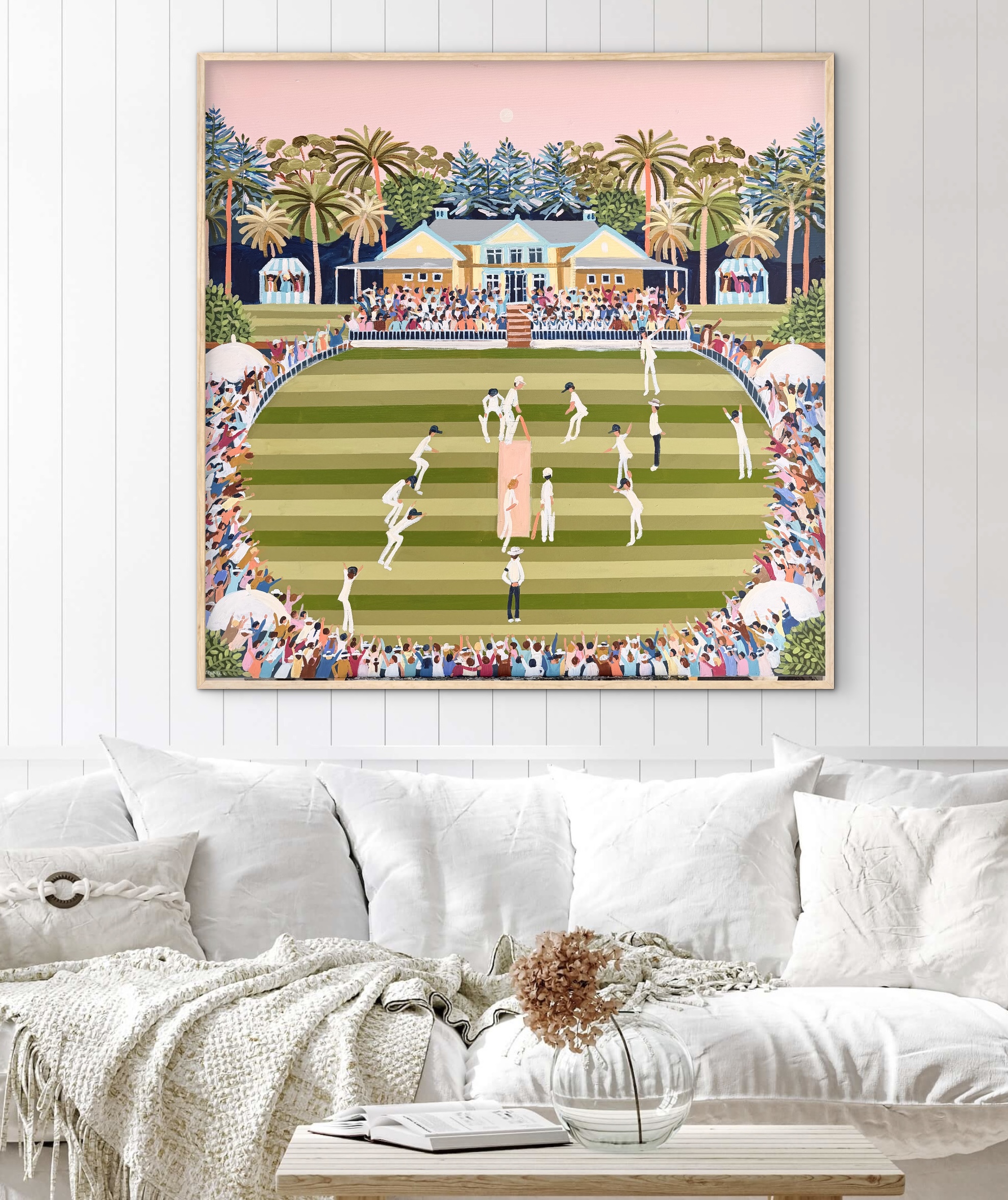 Cricket Club Australia 106x106cm framed - Image 4