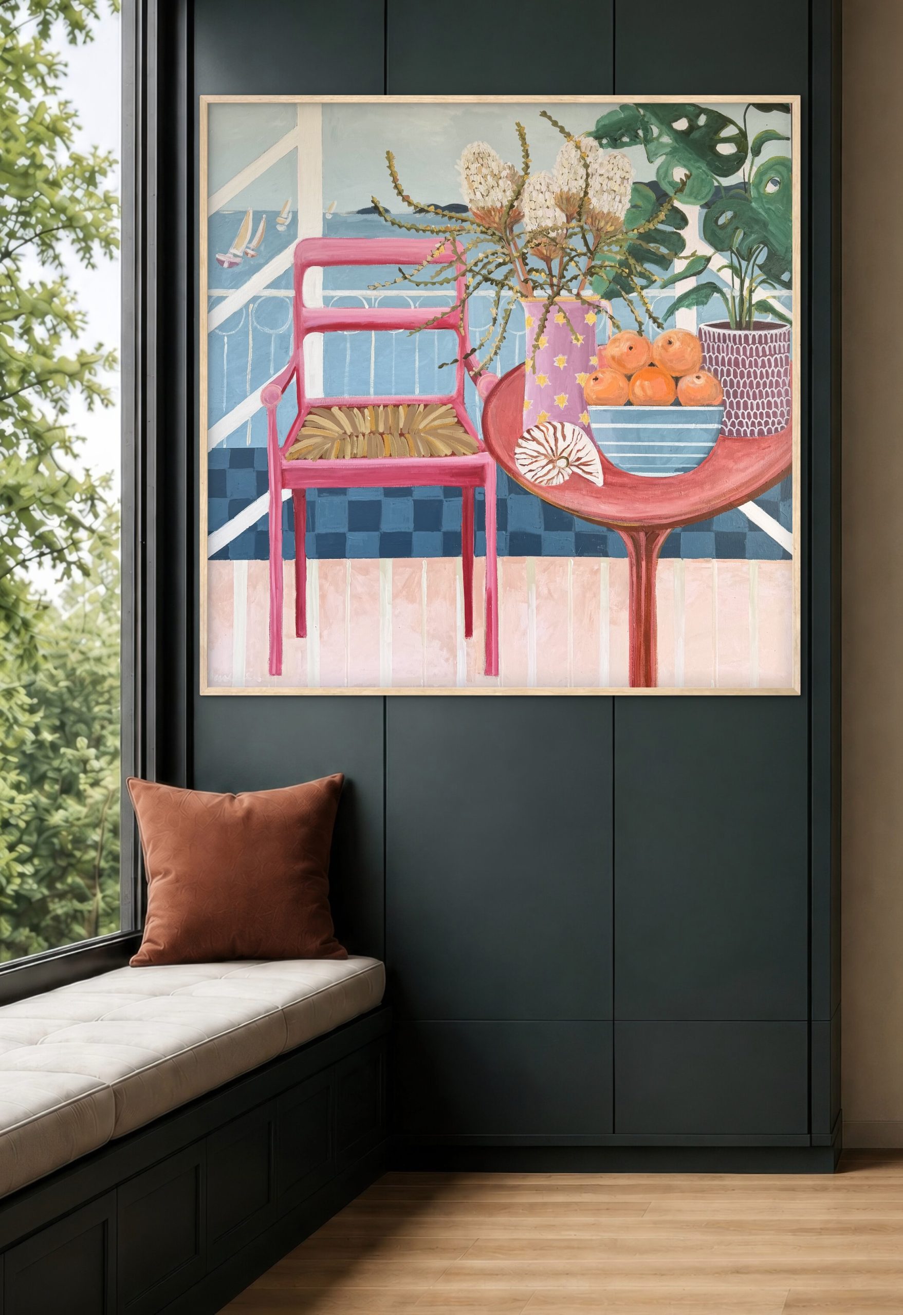 Pure Shores 106x106cm framed - Image 3