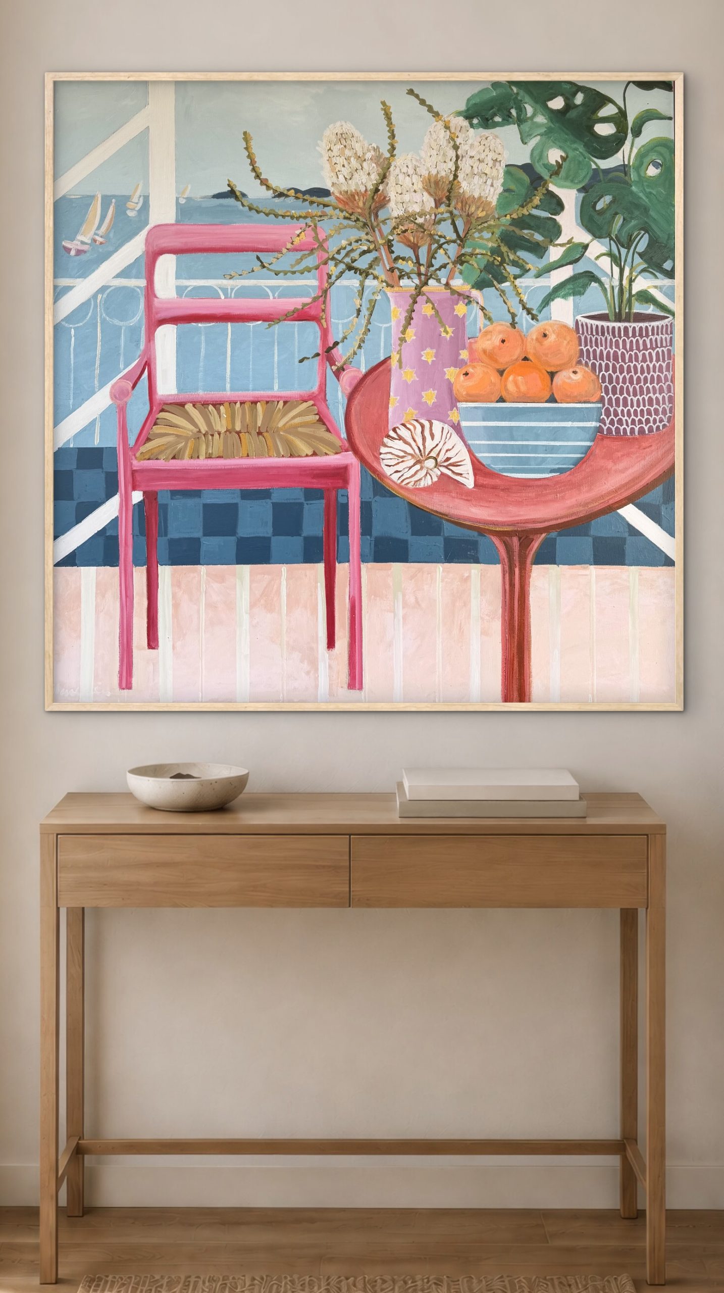 Pure Shores 106x106cm framed - Image 4