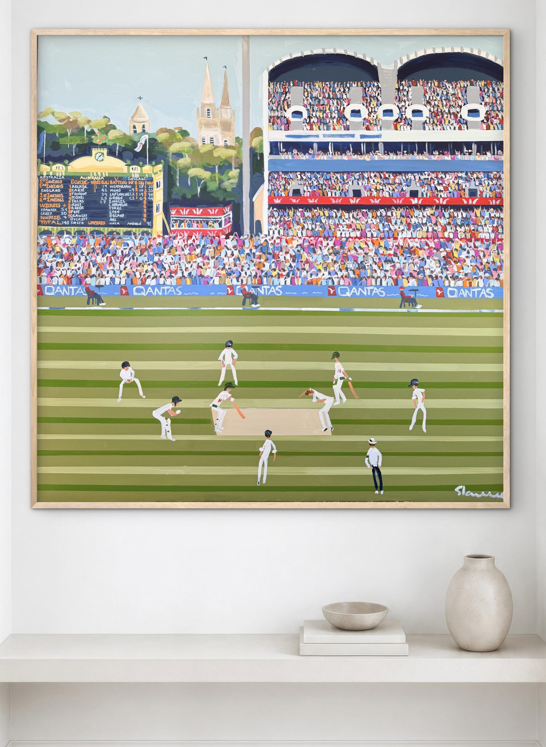 Cricket Adelaide Oval 106x106 framed - Image 6