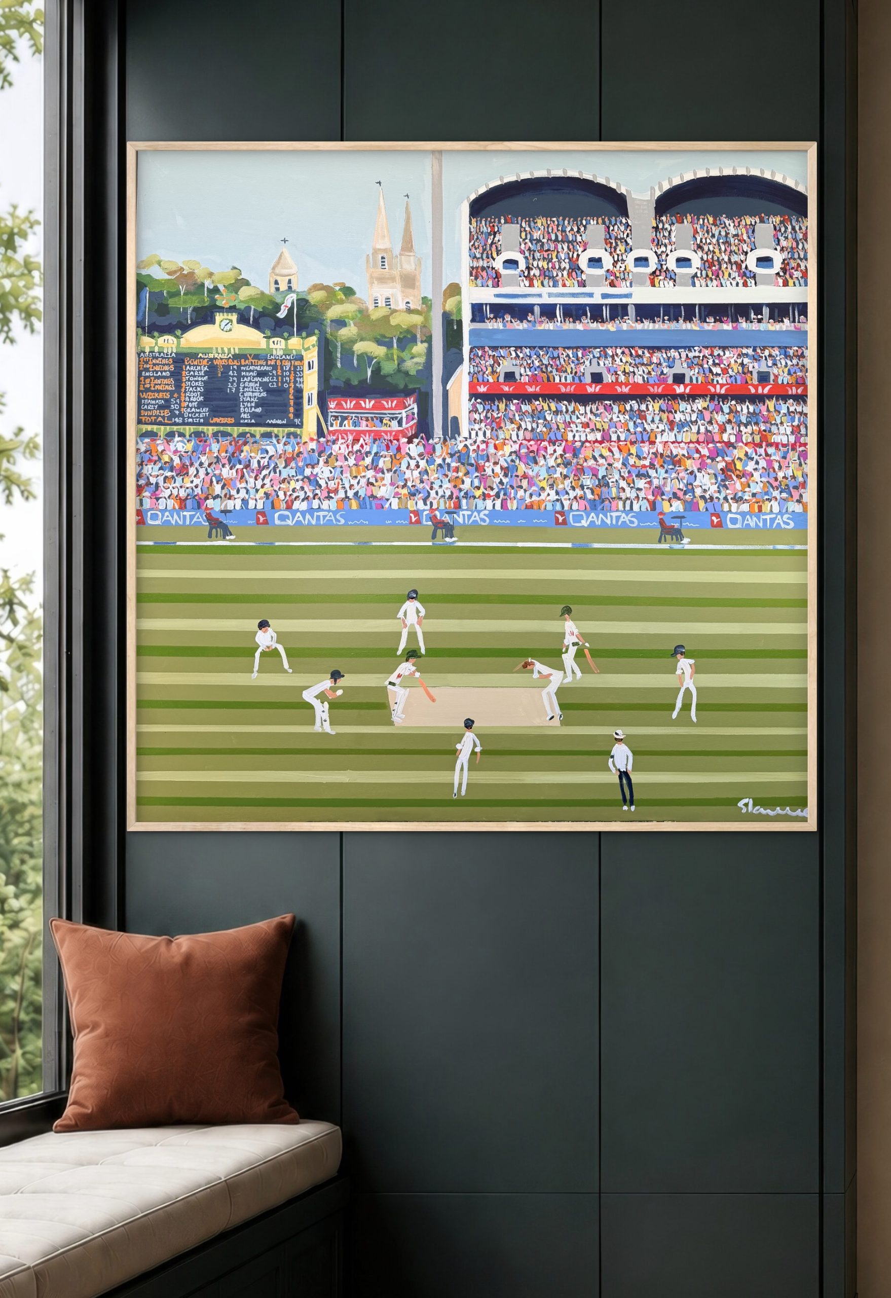 Cricket Adelaide Oval 106x106 framed - Image 4