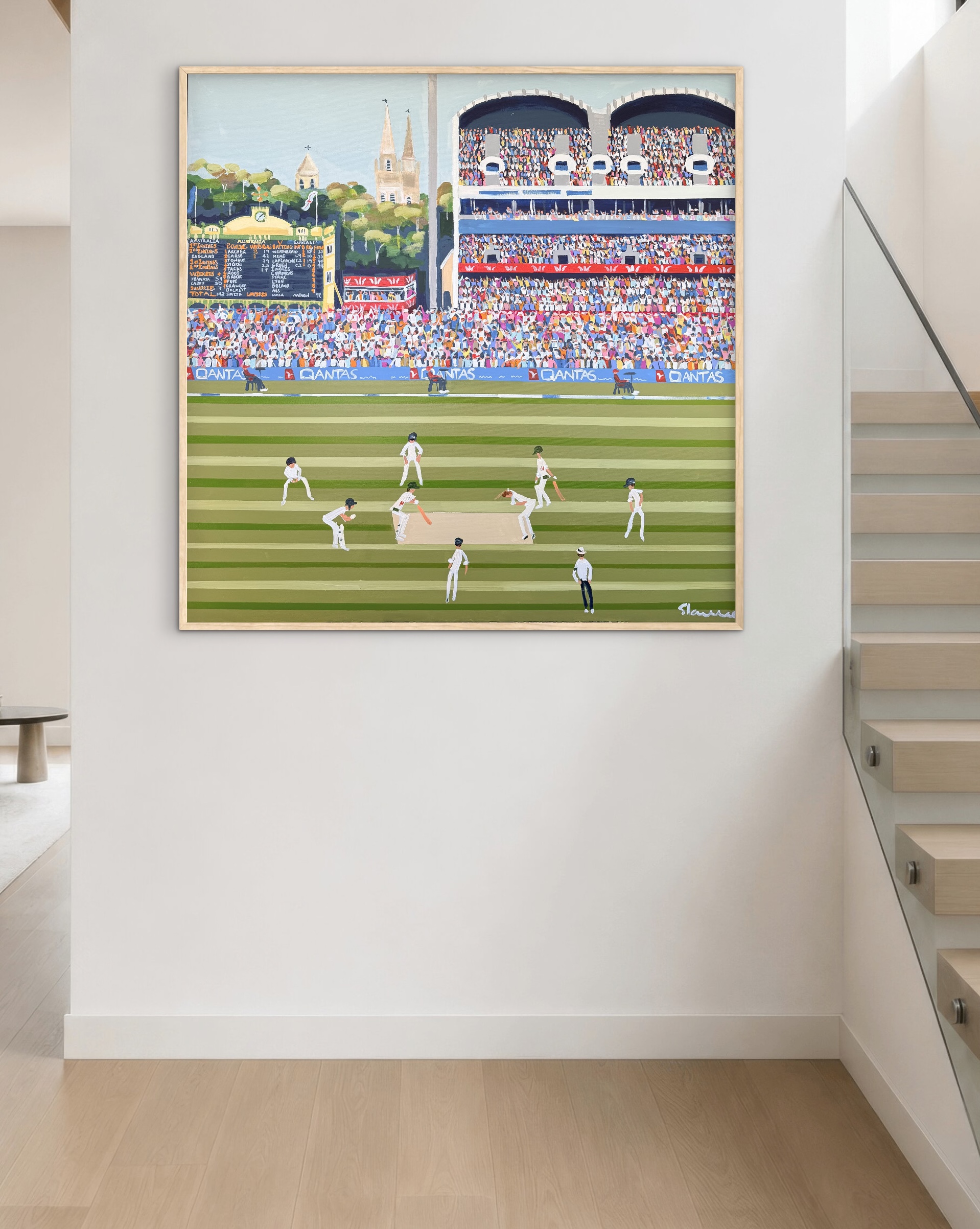 Cricket Adelaide Oval 106x106 framed - Image 8
